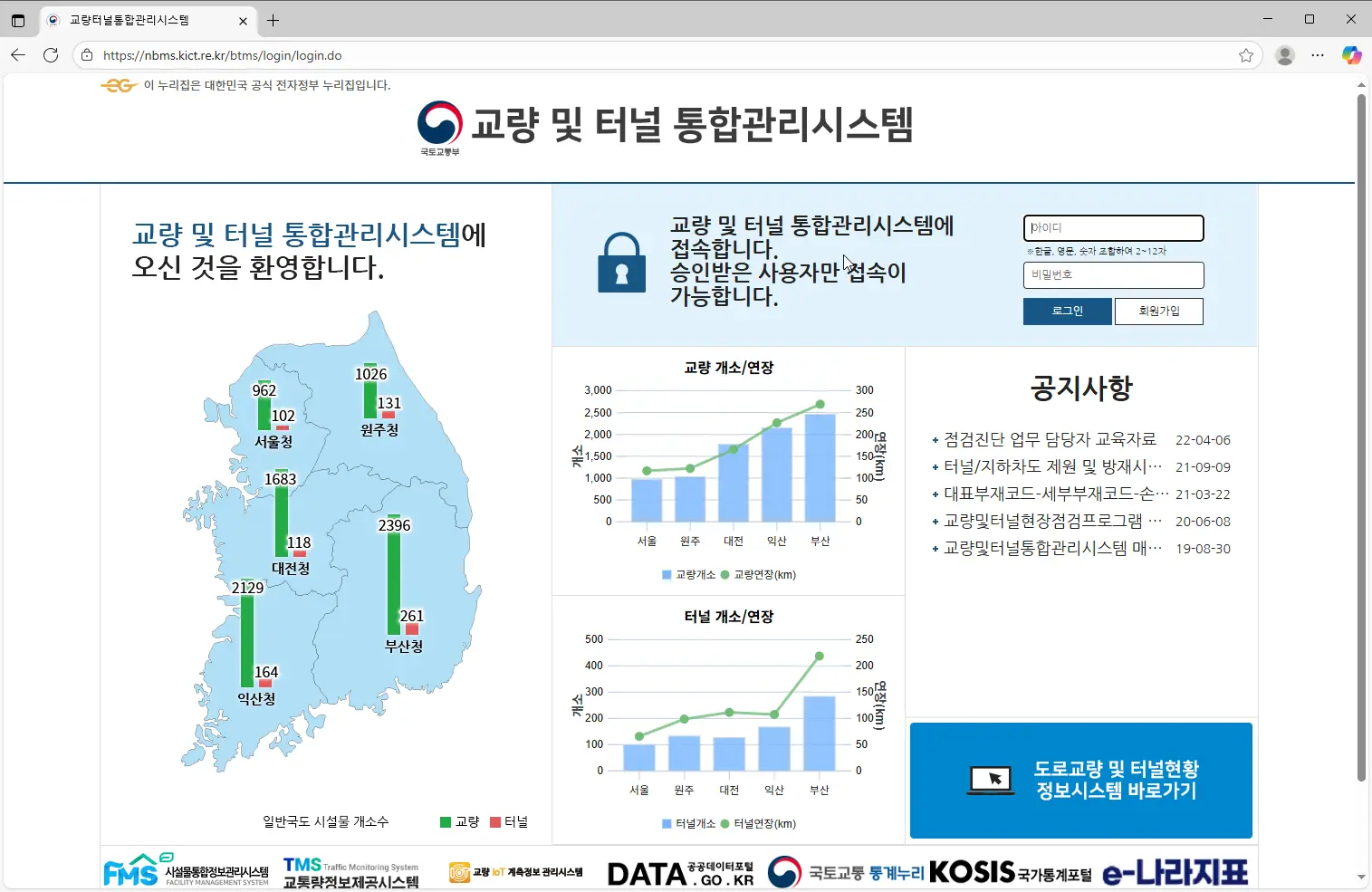 교량터널통합관리시스템