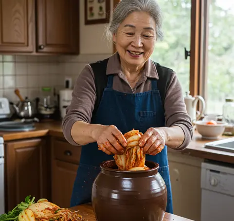 찹쌀풀 없이 김치 담그는 방법-2