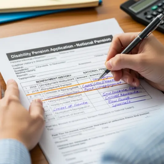 장애연금 신청 국민연금 미납 이력-1