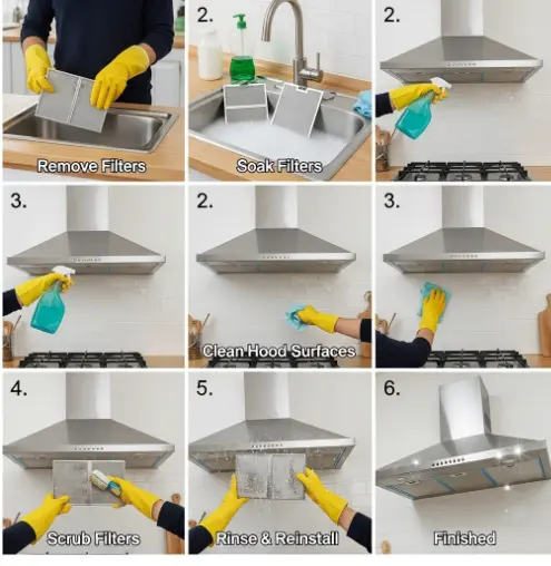 주방 후드 청소 방법
