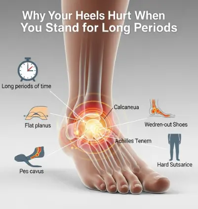 오래 서 있으면 발 뒤꿈치가 아픈 이유