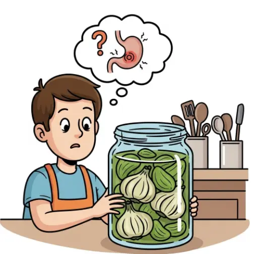 마늘 장아찌가 초록색으로 변했는데 먹어도 안전