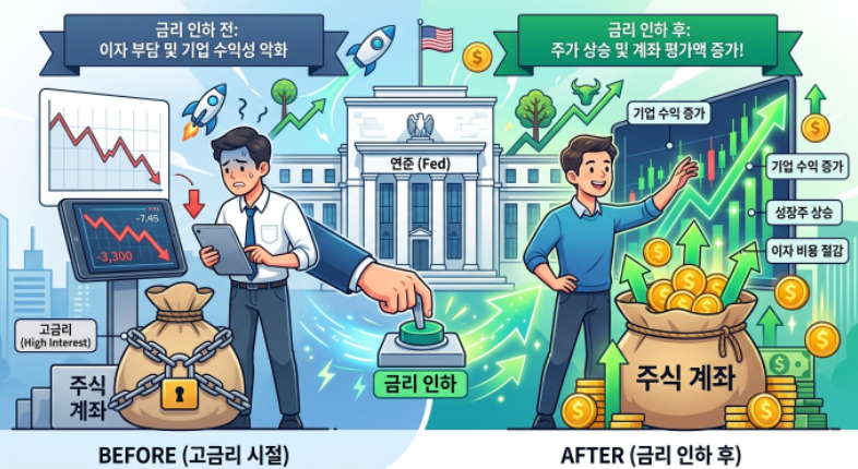 미국 연준 금리 인하 발표가 내 주식 계좌에 미치는 영향-1