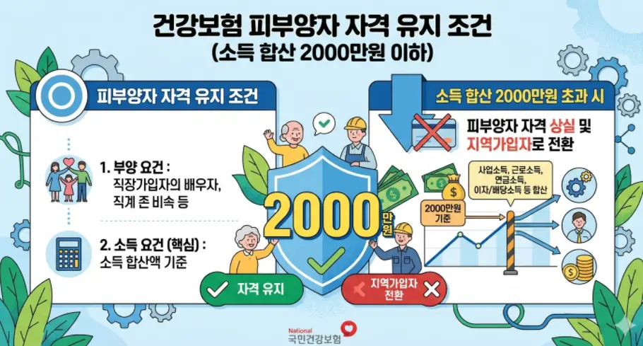 건강보험 피부양자 자격 유지 조건