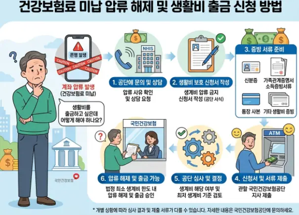 건보료 체납으로 묶인 통장에서 185만 원 지키는 법