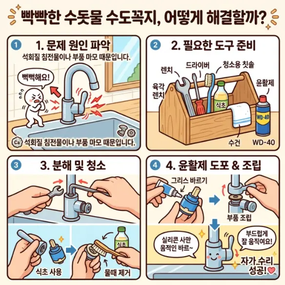 세면대-수도꼭지가-뻑뻑할-때