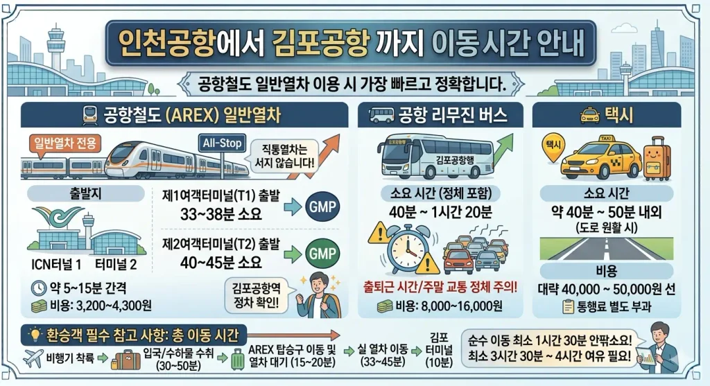 인천공항에서-김포공항까지